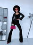 2in1 LUX set "SAVAGE ROSE" - black